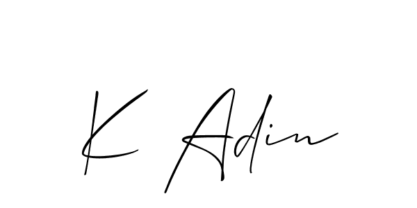 Check out images of Autograph of K Adin name. Actor K Adin Signature Style. Allison_Script is a professional sign style online. K Adin signature style 2 images and pictures png