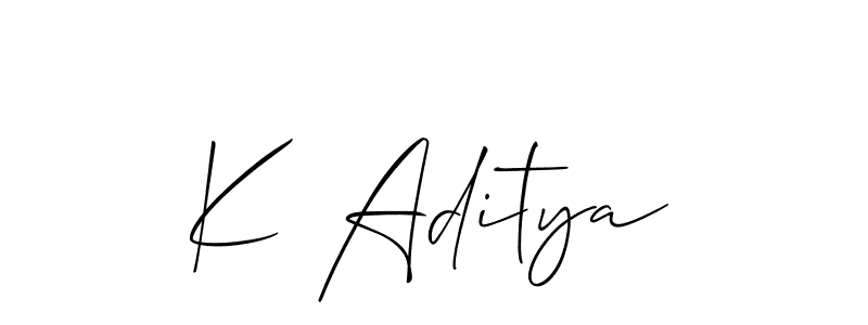 Here are the top 10 professional signature styles for the name K Aditya. These are the best autograph styles you can use for your name. K Aditya signature style 2 images and pictures png