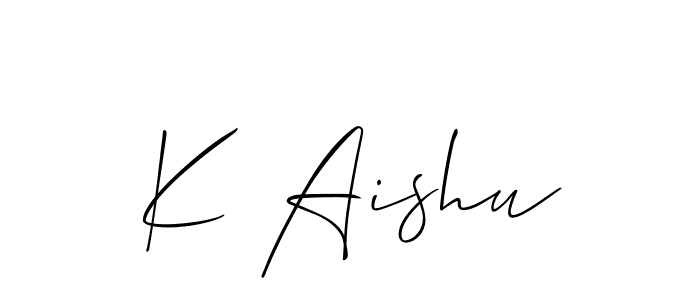 Best and Professional Signature Style for K Aishu. Allison_Script Best Signature Style Collection. K Aishu signature style 2 images and pictures png