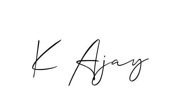 It looks lik you need a new signature style for name K Ajay. Design unique handwritten (Allison_Script) signature with our free signature maker in just a few clicks. K Ajay signature style 2 images and pictures png