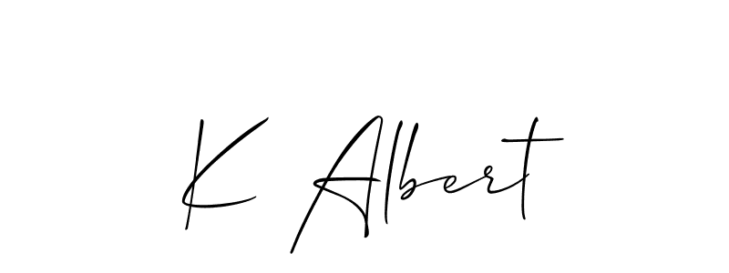 Make a beautiful signature design for name K Albert. Use this online signature maker to create a handwritten signature for free. K Albert signature style 2 images and pictures png