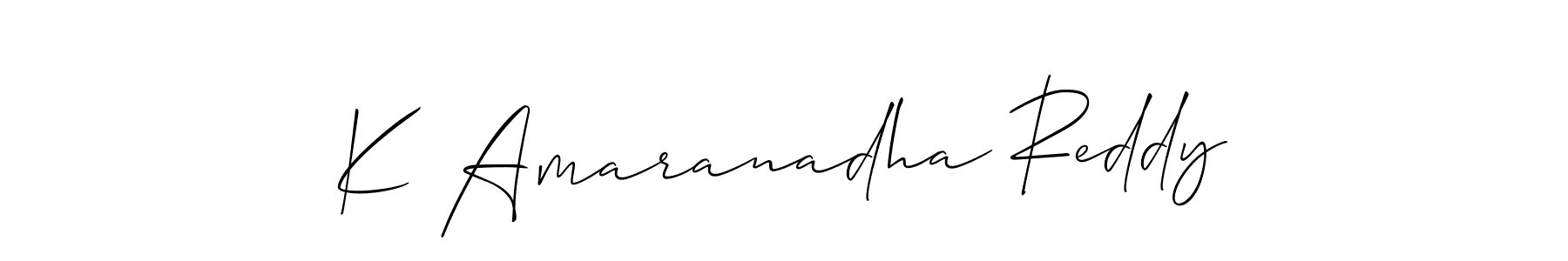 How to make K Amaranadha Reddy signature? Allison_Script is a professional autograph style. Create handwritten signature for K Amaranadha Reddy name. K Amaranadha Reddy signature style 2 images and pictures png