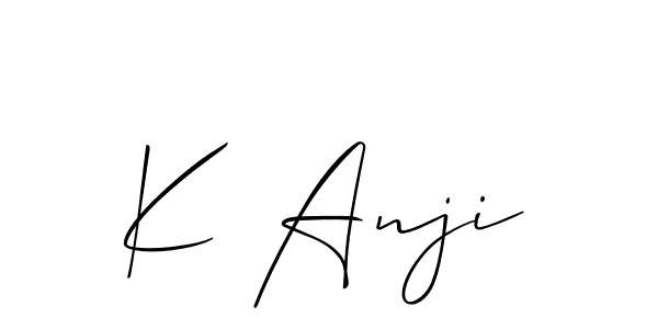 Best and Professional Signature Style for K Anji. Allison_Script Best Signature Style Collection. K Anji signature style 2 images and pictures png