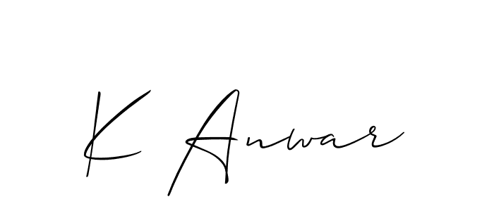 K Anwar stylish signature style. Best Handwritten Sign (Allison_Script) for my name. Handwritten Signature Collection Ideas for my name K Anwar. K Anwar signature style 2 images and pictures png