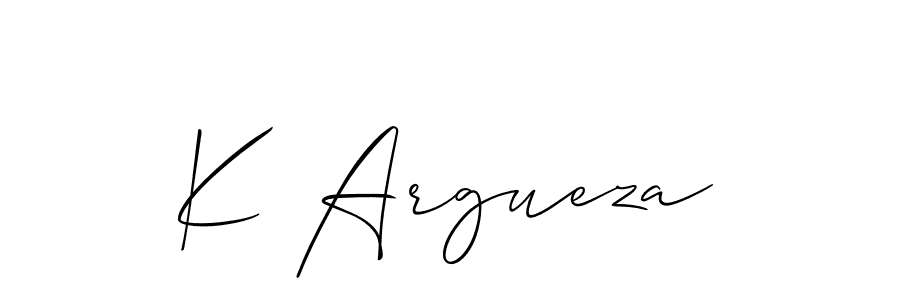 Make a beautiful signature design for name K Argueza. With this signature (Allison_Script) style, you can create a handwritten signature for free. K Argueza signature style 2 images and pictures png