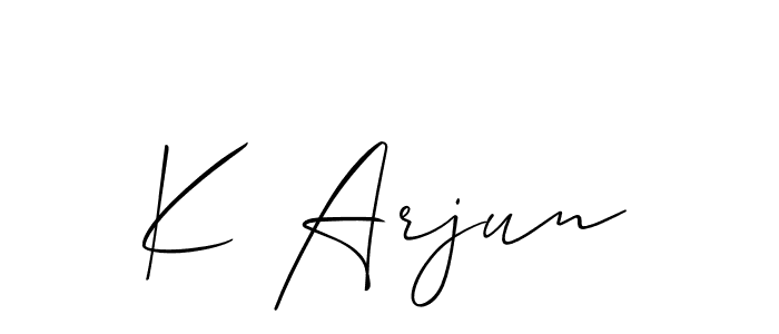 Also we have K Arjun name is the best signature style. Create professional handwritten signature collection using Allison_Script autograph style. K Arjun signature style 2 images and pictures png