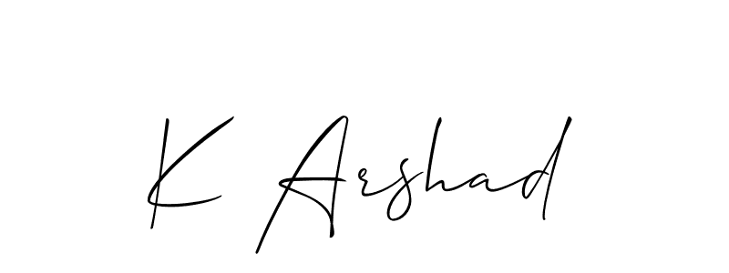 This is the best signature style for the K Arshad name. Also you like these signature font (Allison_Script). Mix name signature. K Arshad signature style 2 images and pictures png