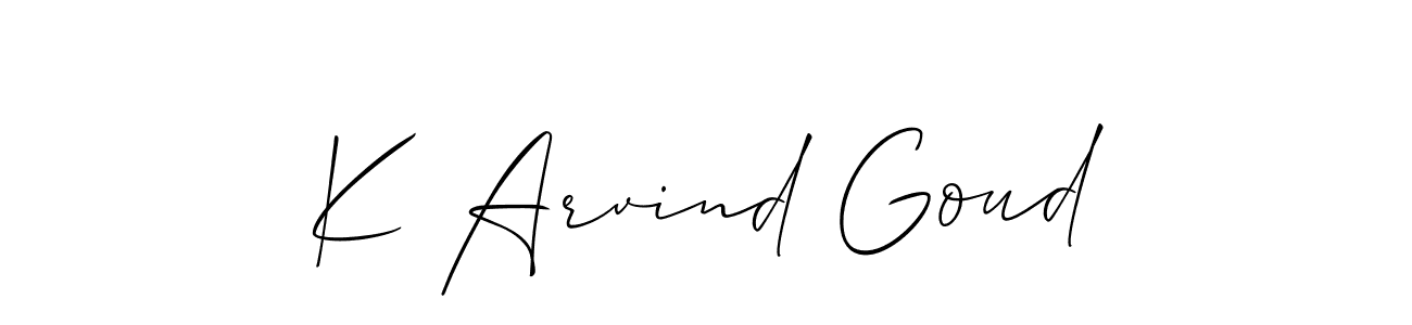It looks lik you need a new signature style for name K Arvind Goud. Design unique handwritten (Allison_Script) signature with our free signature maker in just a few clicks. K Arvind Goud signature style 2 images and pictures png