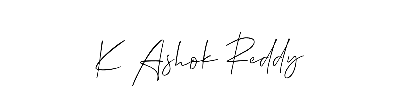 Make a short K Ashok Reddy signature style. Manage your documents anywhere anytime using Allison_Script. Create and add eSignatures, submit forms, share and send files easily. K Ashok Reddy signature style 2 images and pictures png