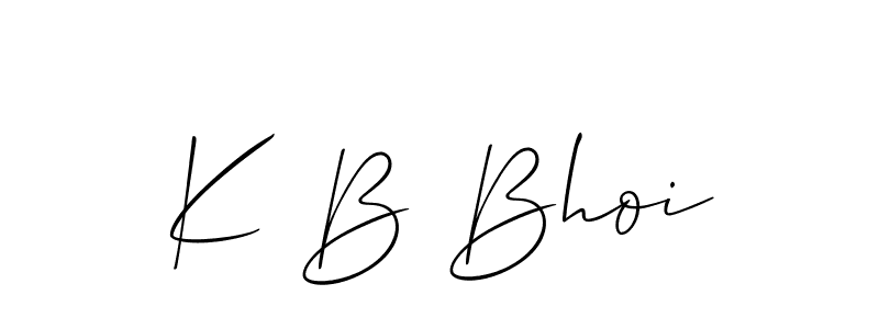 How to make K B Bhoi signature? Allison_Script is a professional autograph style. Create handwritten signature for K B Bhoi name. K B Bhoi signature style 2 images and pictures png