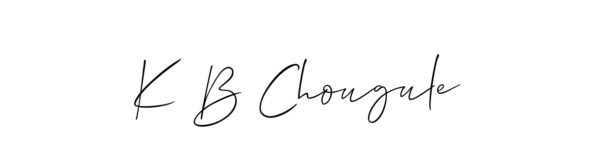 if you are searching for the best signature style for your name K B Chougule. so please give up your signature search. here we have designed multiple signature styles  using Allison_Script. K B Chougule signature style 2 images and pictures png