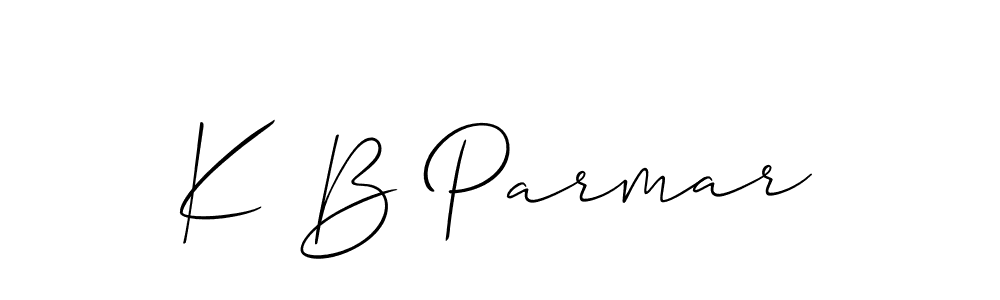 How to Draw K B Parmar signature style? Allison_Script is a latest design signature styles for name K B Parmar. K B Parmar signature style 2 images and pictures png
