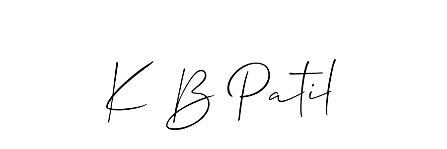 Use a signature maker to create a handwritten signature online. With this signature software, you can design (Allison_Script) your own signature for name K B Patil. K B Patil signature style 2 images and pictures png