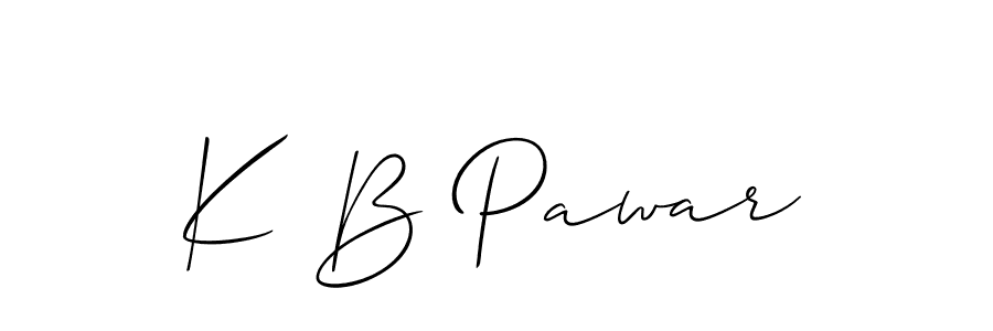 K B Pawar stylish signature style. Best Handwritten Sign (Allison_Script) for my name. Handwritten Signature Collection Ideas for my name K B Pawar. K B Pawar signature style 2 images and pictures png