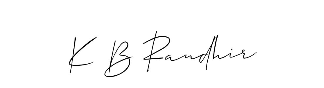 Make a beautiful signature design for name K B Randhir. Use this online signature maker to create a handwritten signature for free. K B Randhir signature style 2 images and pictures png