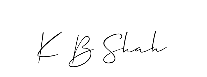 You should practise on your own different ways (Allison_Script) to write your name (K B Shah) in signature. don't let someone else do it for you. K B Shah signature style 2 images and pictures png