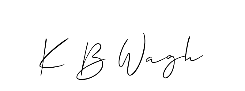 How to make K B Wagh signature? Allison_Script is a professional autograph style. Create handwritten signature for K B Wagh name. K B Wagh signature style 2 images and pictures png