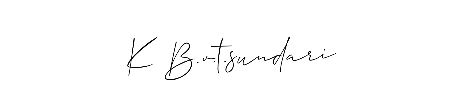 if you are searching for the best signature style for your name K B.v.t.sundari. so please give up your signature search. here we have designed multiple signature styles  using Allison_Script. K B.v.t.sundari signature style 2 images and pictures png