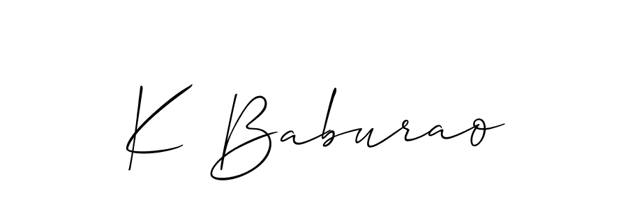 Similarly Allison_Script is the best handwritten signature design. Signature creator online .You can use it as an online autograph creator for name K Baburao. K Baburao signature style 2 images and pictures png