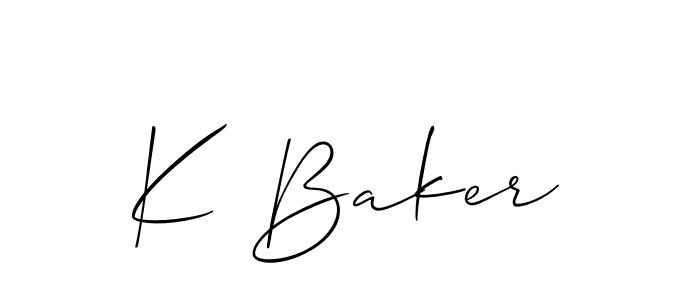 Also we have K Baker name is the best signature style. Create professional handwritten signature collection using Allison_Script autograph style. K Baker signature style 2 images and pictures png