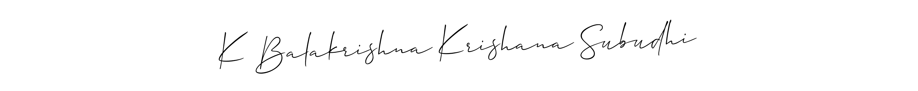 Make a beautiful signature design for name K Balakrishna Krishana Subudhi. Use this online signature maker to create a handwritten signature for free. K Balakrishna Krishana Subudhi signature style 2 images and pictures png