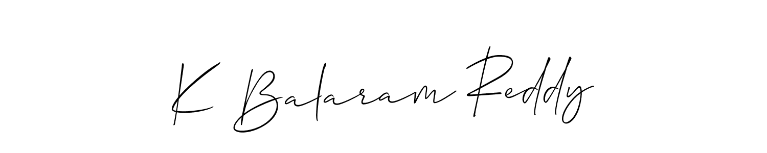 How to make K Balaram Reddy signature? Allison_Script is a professional autograph style. Create handwritten signature for K Balaram Reddy name. K Balaram Reddy signature style 2 images and pictures png
