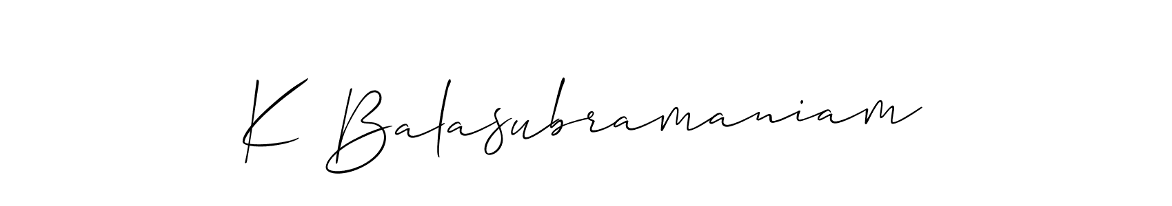 Here are the top 10 professional signature styles for the name K Balasubramaniam. These are the best autograph styles you can use for your name. K Balasubramaniam signature style 2 images and pictures png