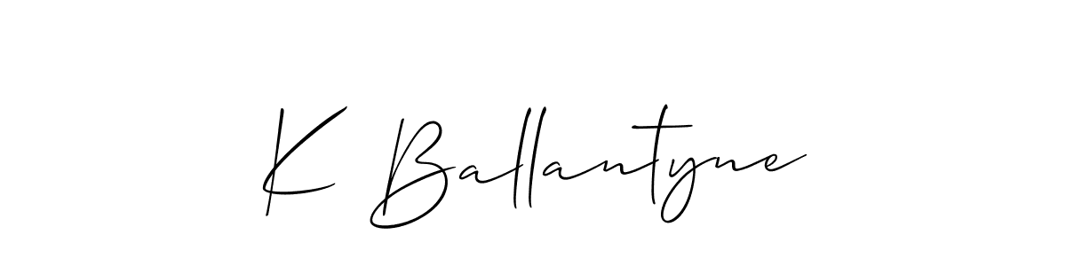 Check out images of Autograph of K Ballantyne name. Actor K Ballantyne Signature Style. Allison_Script is a professional sign style online. K Ballantyne signature style 2 images and pictures png