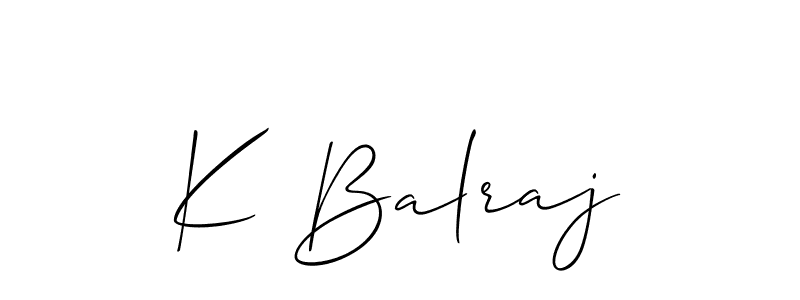 How to make K Balraj signature? Allison_Script is a professional autograph style. Create handwritten signature for K Balraj name. K Balraj signature style 2 images and pictures png