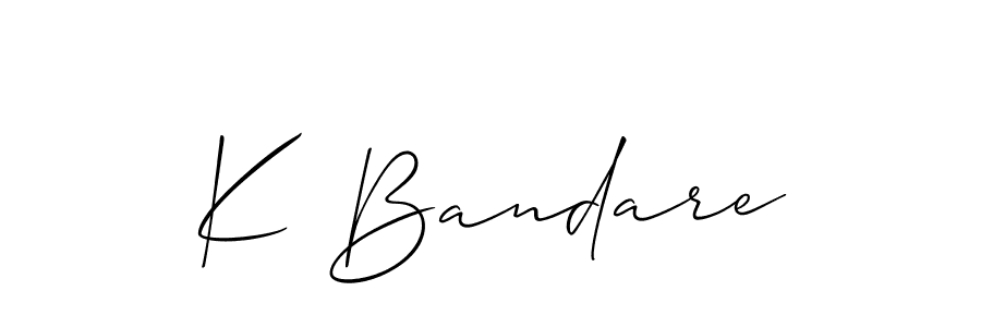 How to make K Bandare signature? Allison_Script is a professional autograph style. Create handwritten signature for K Bandare name. K Bandare signature style 2 images and pictures png