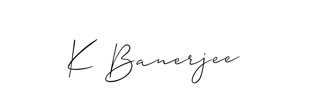 Best and Professional Signature Style for K Banerjee. Allison_Script Best Signature Style Collection. K Banerjee signature style 2 images and pictures png