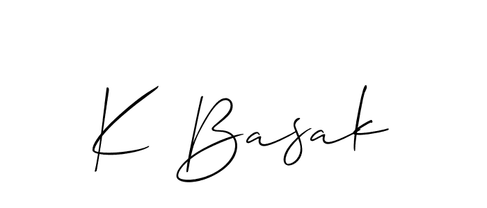 How to Draw K Basak signature style? Allison_Script is a latest design signature styles for name K Basak. K Basak signature style 2 images and pictures png