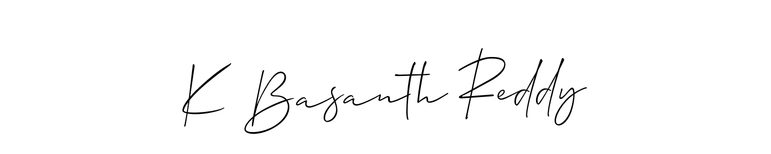 You should practise on your own different ways (Allison_Script) to write your name (K Basanth Reddy) in signature. don't let someone else do it for you. K Basanth Reddy signature style 2 images and pictures png