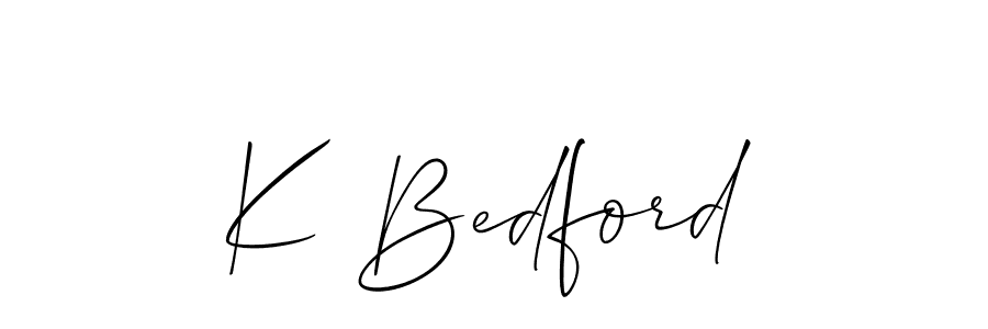 K Bedford stylish signature style. Best Handwritten Sign (Allison_Script) for my name. Handwritten Signature Collection Ideas for my name K Bedford. K Bedford signature style 2 images and pictures png