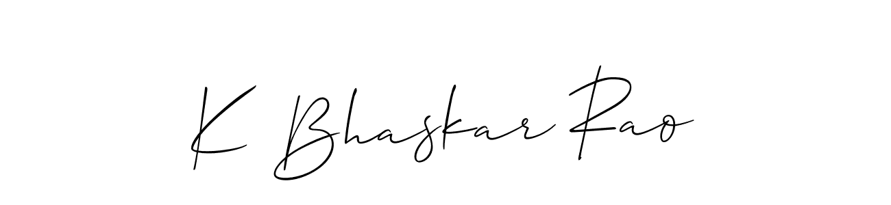 Make a short K Bhaskar Rao signature style. Manage your documents anywhere anytime using Allison_Script. Create and add eSignatures, submit forms, share and send files easily. K Bhaskar Rao signature style 2 images and pictures png