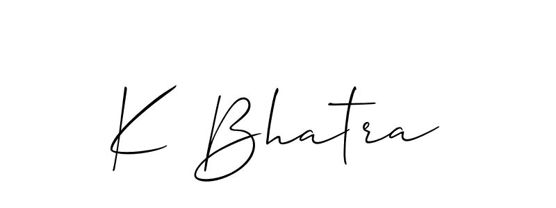 How to make K Bhatra signature? Allison_Script is a professional autograph style. Create handwritten signature for K Bhatra name. K Bhatra signature style 2 images and pictures png