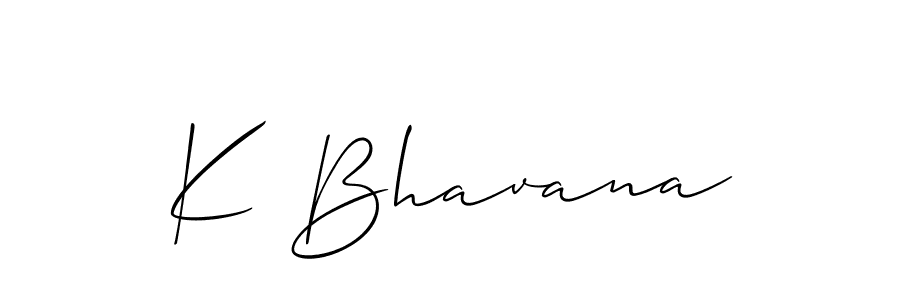 Make a beautiful signature design for name K Bhavana. With this signature (Allison_Script) style, you can create a handwritten signature for free. K Bhavana signature style 2 images and pictures png