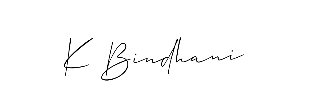 Make a beautiful signature design for name K Bindhani. Use this online signature maker to create a handwritten signature for free. K Bindhani signature style 2 images and pictures png