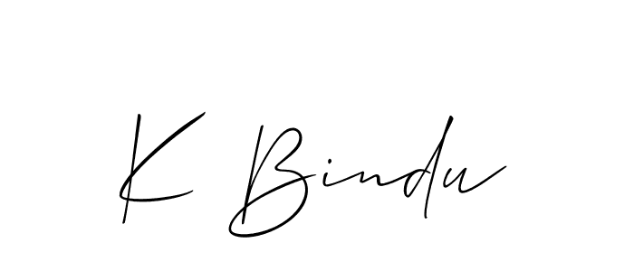 Make a short K Bindu signature style. Manage your documents anywhere anytime using Allison_Script. Create and add eSignatures, submit forms, share and send files easily. K Bindu signature style 2 images and pictures png