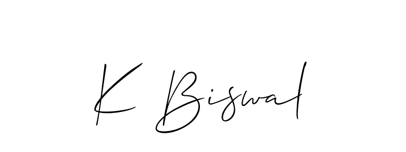 This is the best signature style for the K Biswal name. Also you like these signature font (Allison_Script). Mix name signature. K Biswal signature style 2 images and pictures png