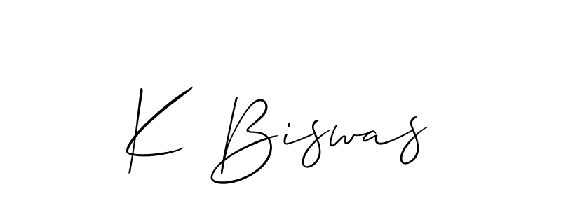 Make a short K Biswas signature style. Manage your documents anywhere anytime using Allison_Script. Create and add eSignatures, submit forms, share and send files easily. K Biswas signature style 2 images and pictures png