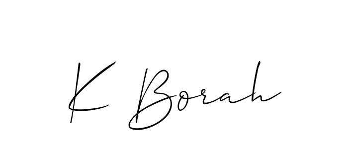 Once you've used our free online signature maker to create your best signature Allison_Script style, it's time to enjoy all of the benefits that K Borah name signing documents. K Borah signature style 2 images and pictures png