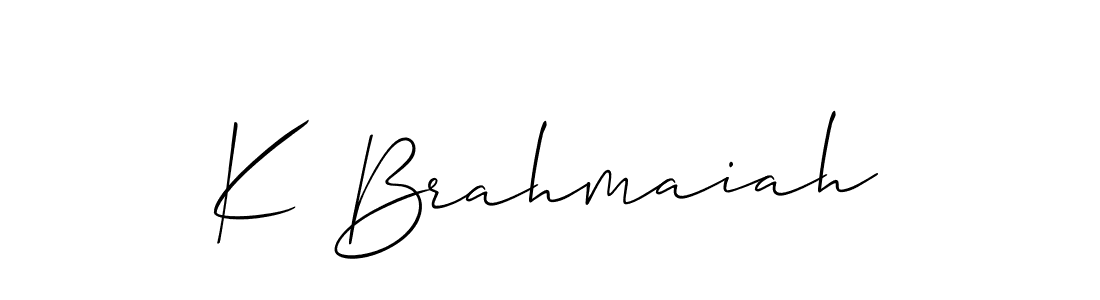 Also You can easily find your signature by using the search form. We will create K Brahmaiah name handwritten signature images for you free of cost using Allison_Script sign style. K Brahmaiah signature style 2 images and pictures png