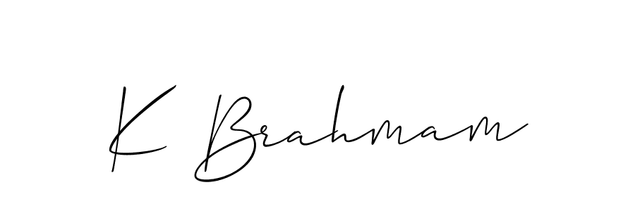 Best and Professional Signature Style for K Brahmam. Allison_Script Best Signature Style Collection. K Brahmam signature style 2 images and pictures png