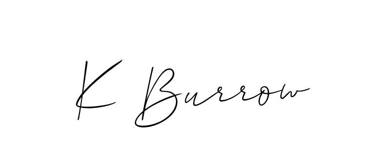 Create a beautiful signature design for name K Burrow. With this signature (Allison_Script) fonts, you can make a handwritten signature for free. K Burrow signature style 2 images and pictures png