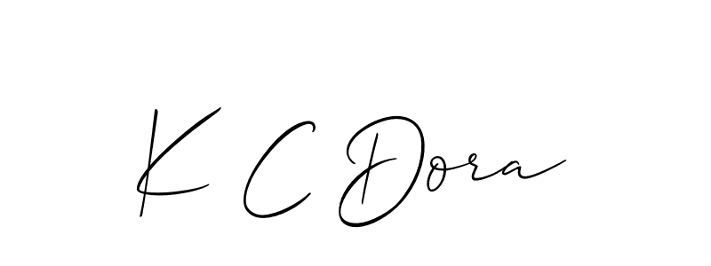 Make a beautiful signature design for name K C Dora. With this signature (Allison_Script) style, you can create a handwritten signature for free. K C Dora signature style 2 images and pictures png