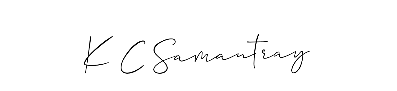 K C Samantray stylish signature style. Best Handwritten Sign (Allison_Script) for my name. Handwritten Signature Collection Ideas for my name K C Samantray. K C Samantray signature style 2 images and pictures png