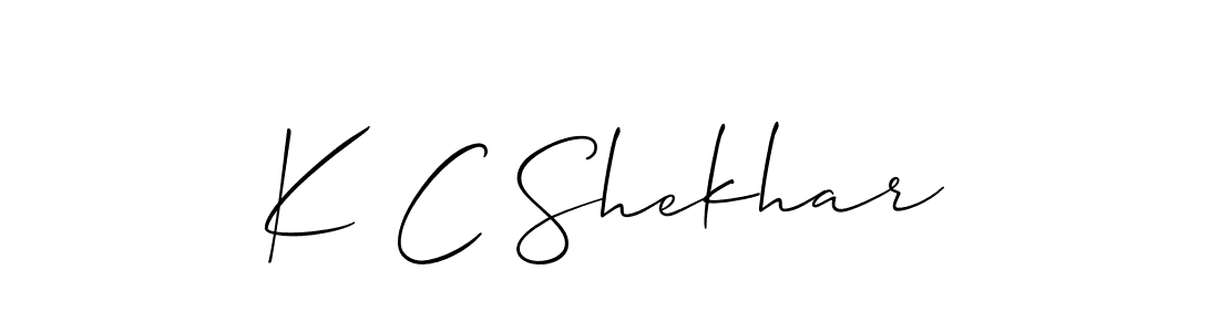 Create a beautiful signature design for name K C Shekhar. With this signature (Allison_Script) fonts, you can make a handwritten signature for free. K C Shekhar signature style 2 images and pictures png