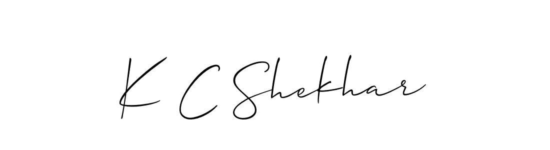 Allison_Script is a professional signature style that is perfect for those who want to add a touch of class to their signature. It is also a great choice for those who want to make their signature more unique. Get K C Shekhar name to fancy signature for free. K C Shekhar signature style 2 images and pictures png