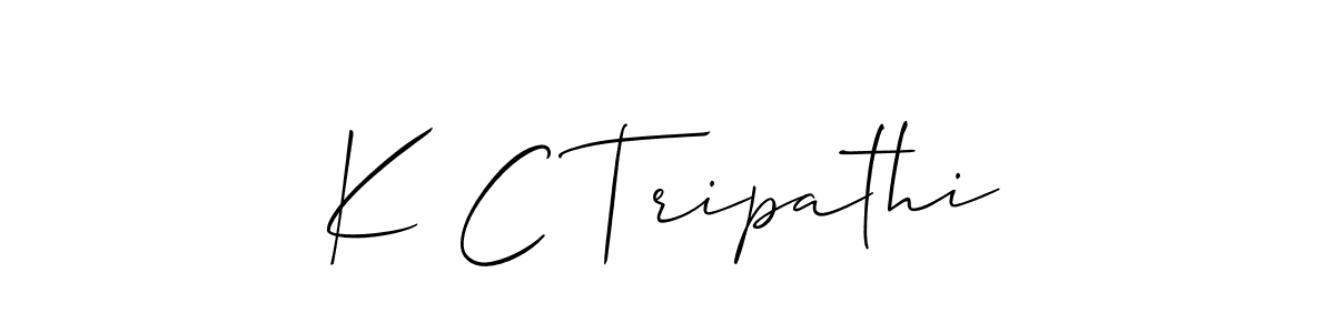 Make a short K C Tripathi signature style. Manage your documents anywhere anytime using Allison_Script. Create and add eSignatures, submit forms, share and send files easily. K C Tripathi signature style 2 images and pictures png